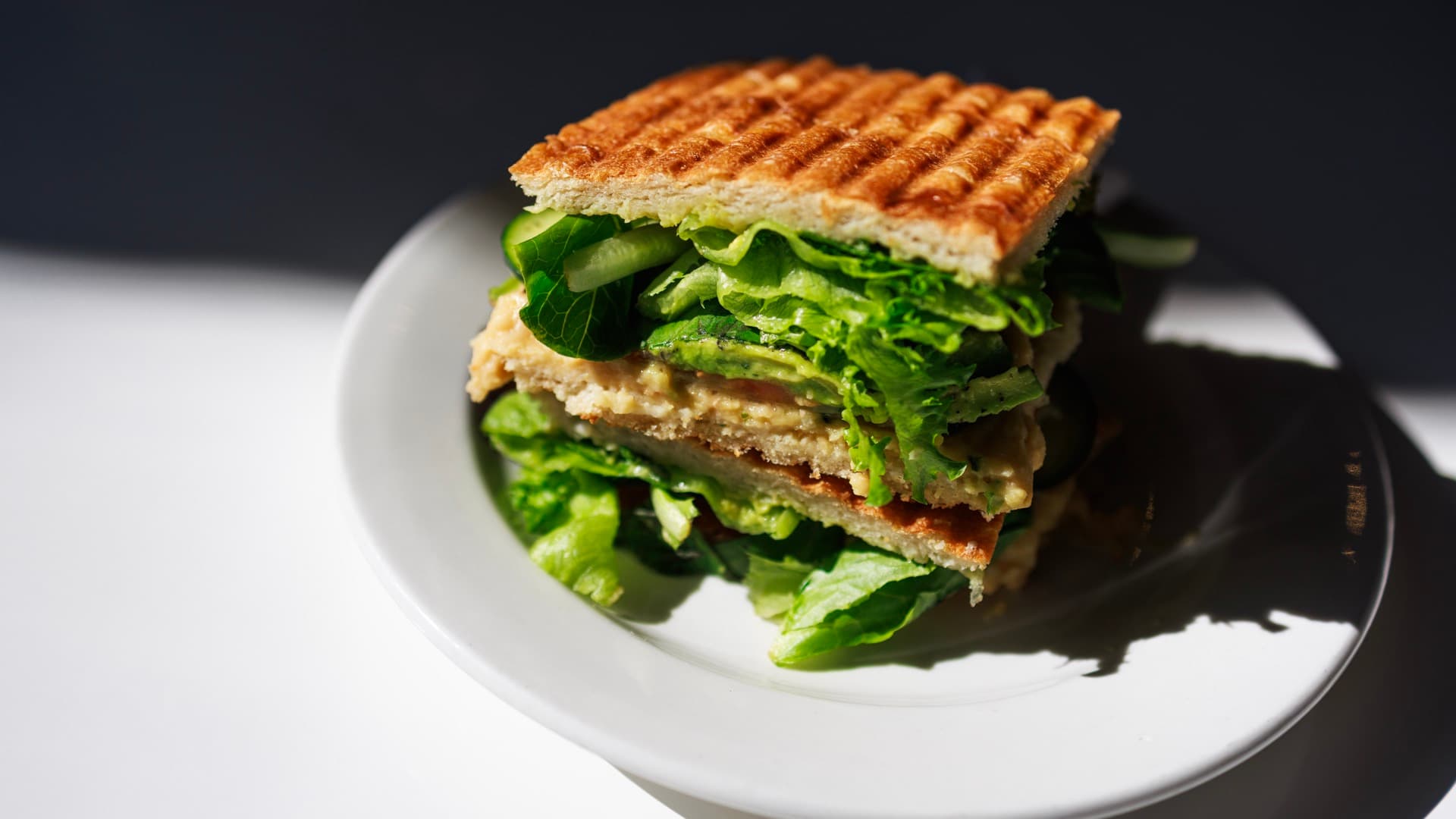 Parcelle organic hummus panini